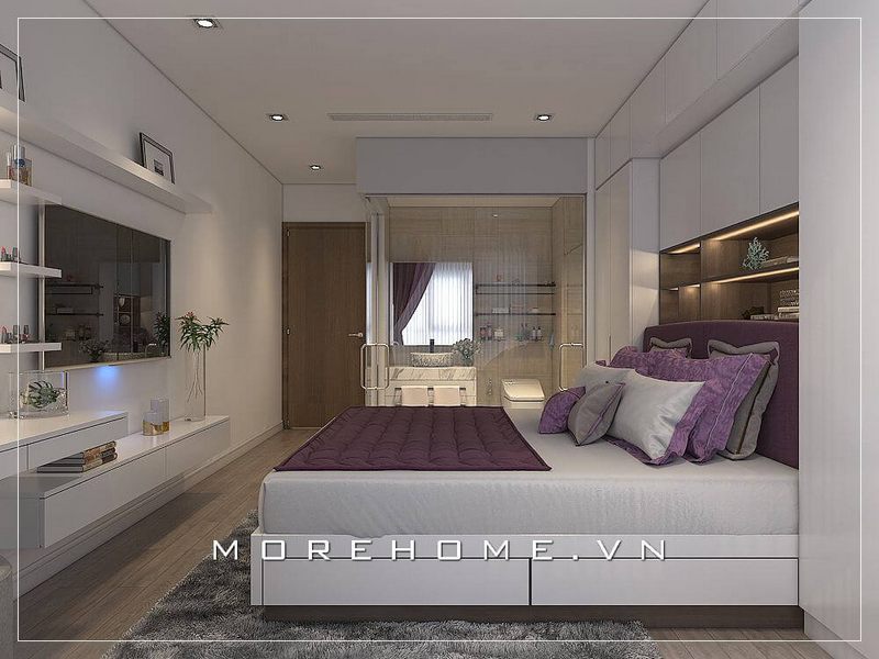 Thiết kế phòng ngủ có nhà vệ sinh